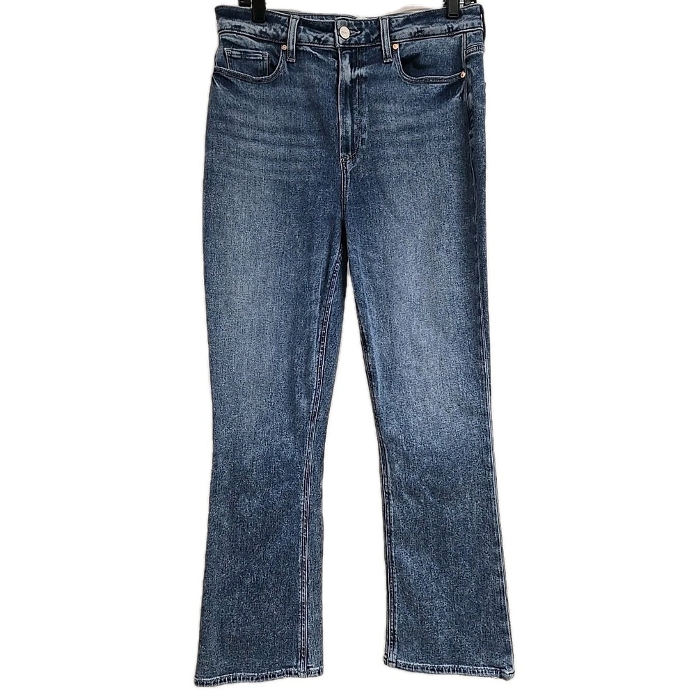 Paige Femme Boot Cut Jeans Acid Wash Blue Stretch Women's Size 31